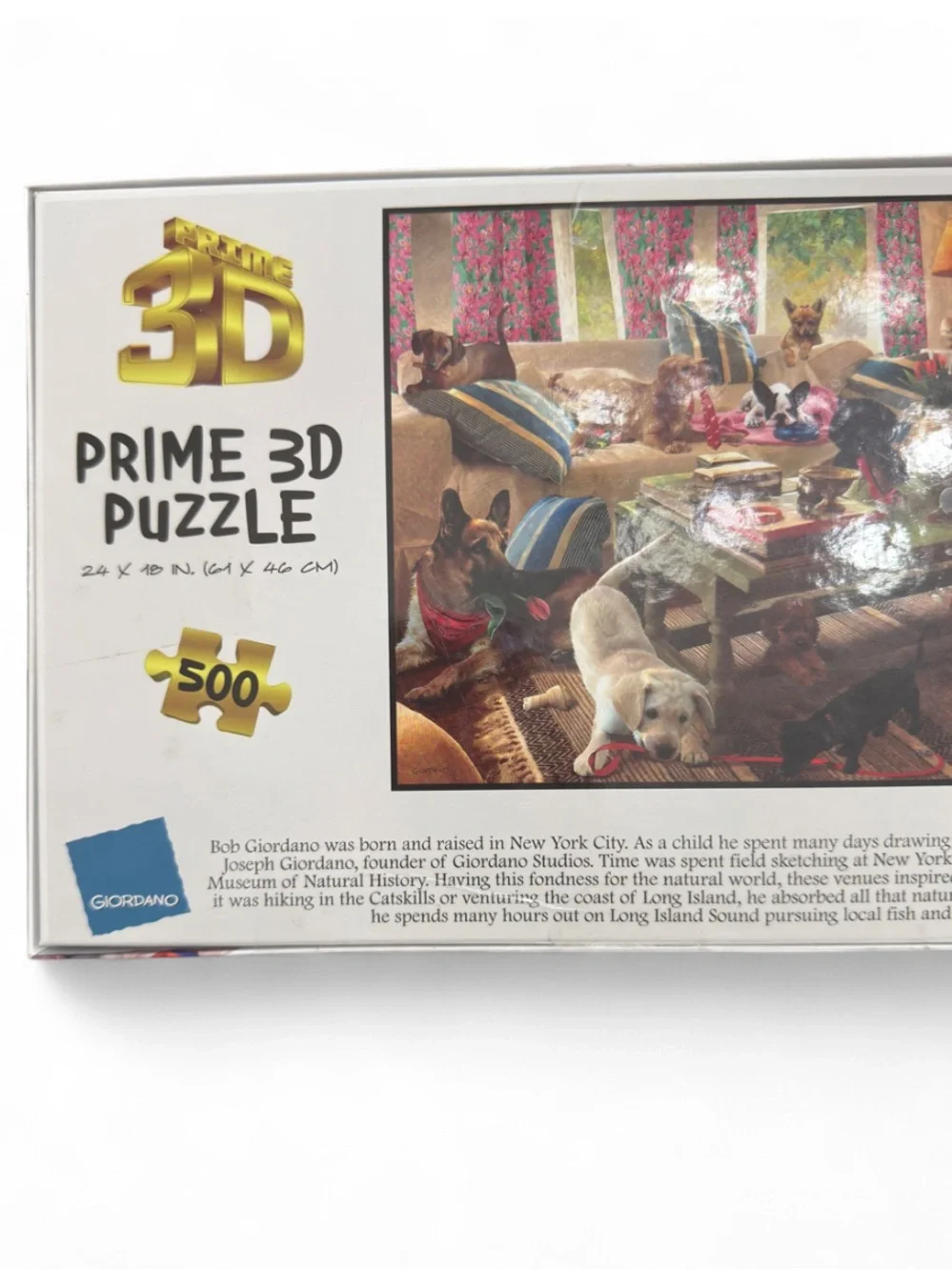 Prime 3D Puzzle Colorful Dog Living Room Scene (500 pcs.)